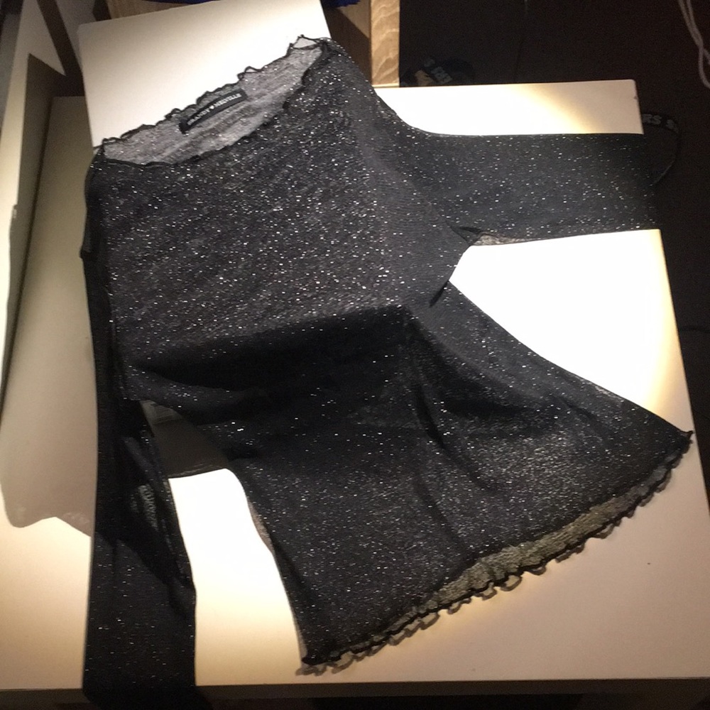 Brandy Melville sheer glitter top